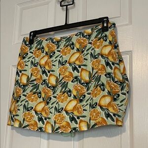 Abercrombie & Fitch Lemon Print Skort